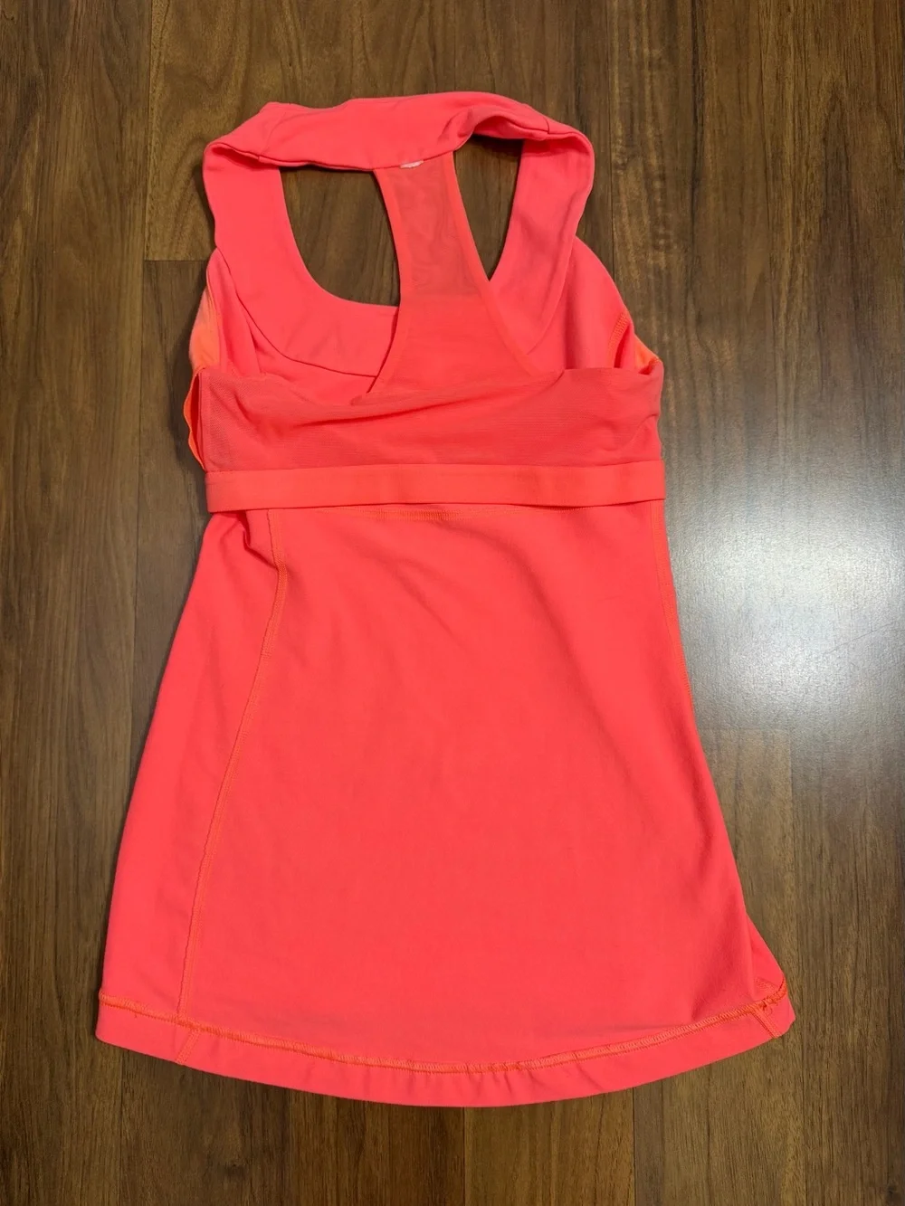 Lululemon Women's Scoop Neck Tank Luon Coral Racerback Top Size 4